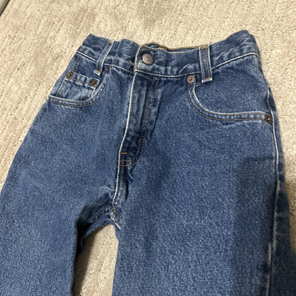 Y2K Levi's 550 Relaxed Fit Jeans Boys Size 7X Blue Denim Everyday Casual - Picture 2 of 8